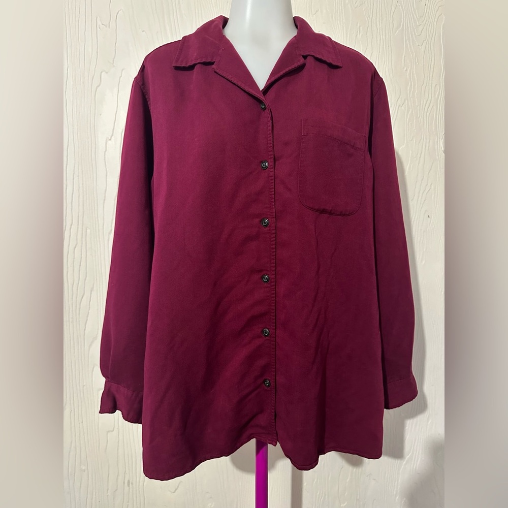 Villager Sport Woman by Liz Claiborne Co Deep Red 1X